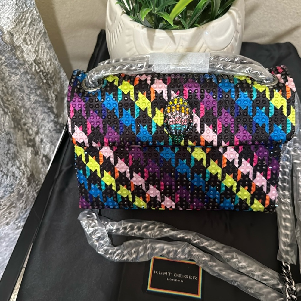 Kurt Geiger London Mini Kensington Crystal Convertible Crossbody Bag - Picture 5 of 17